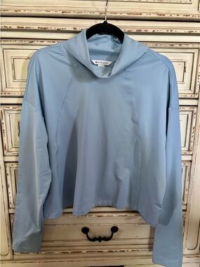 Athleta Sky Blue Funnel Neck Pullover